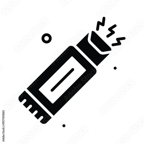 Well crafted glyph icon showing fake gum prank gadget