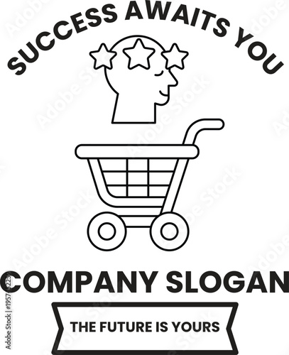 Head with stars above it shows determination and thought