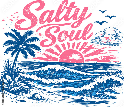 Salty Soul svg, Beach Life svg, Summer vibes svg