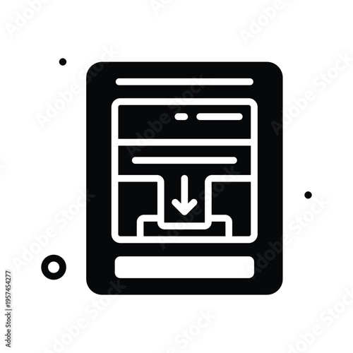 Premium glyph icon representing fire alarm emergency warning system