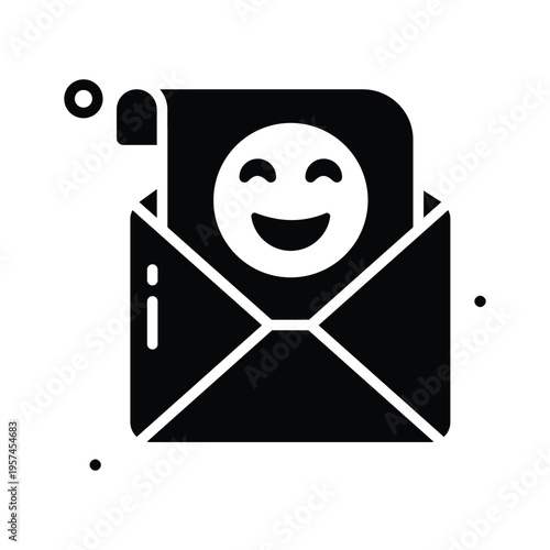 Check out this glyph icon representing april fools prank mail