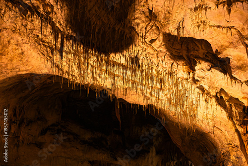 Canvastavla Stunning Interior of Postojna Cave, Slovenia, travel in Europe.
