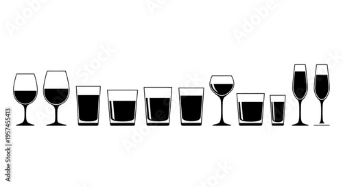 black cutlery silhouettes set simple