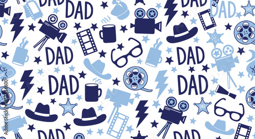 Father's day pattern with movie and wizarding elements