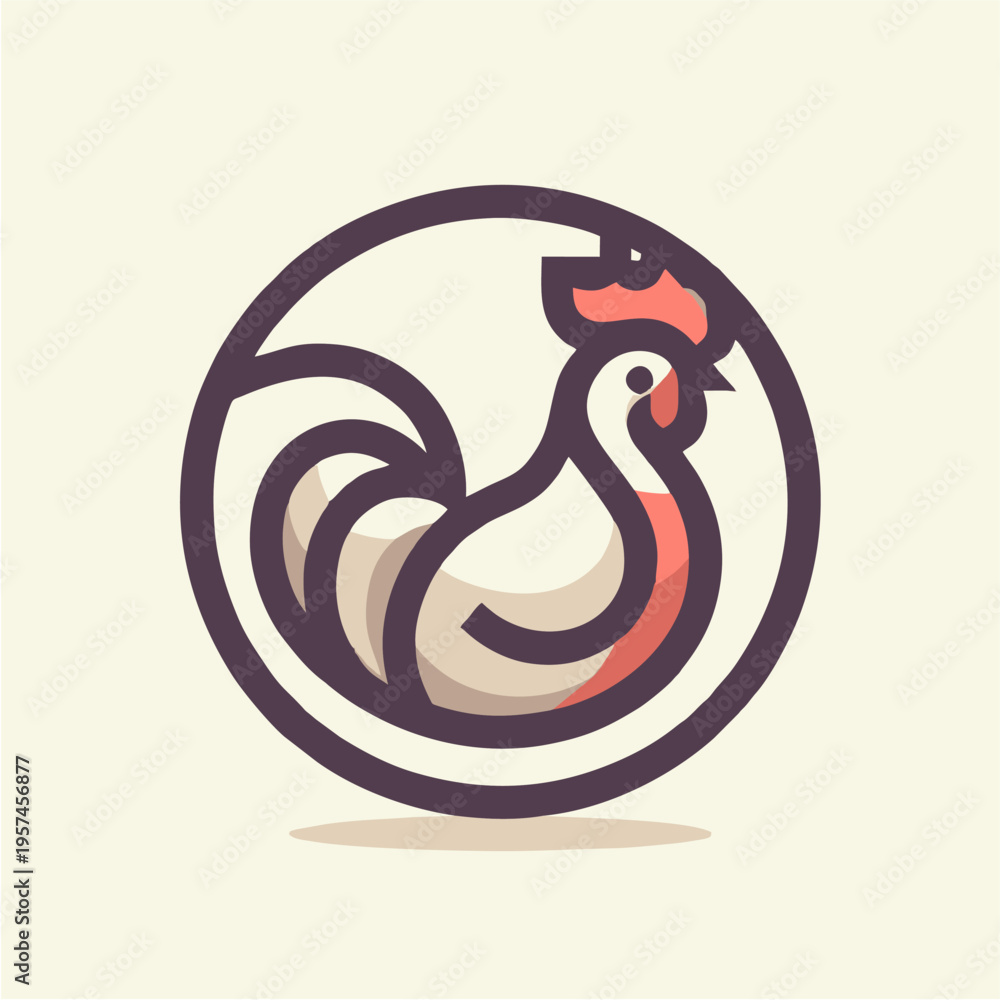 Obraz premium A stylized peacock feather and bird vector illustration featuring a cute animal pattern with art decoration and a nature silhouette design for a 2013 year sign