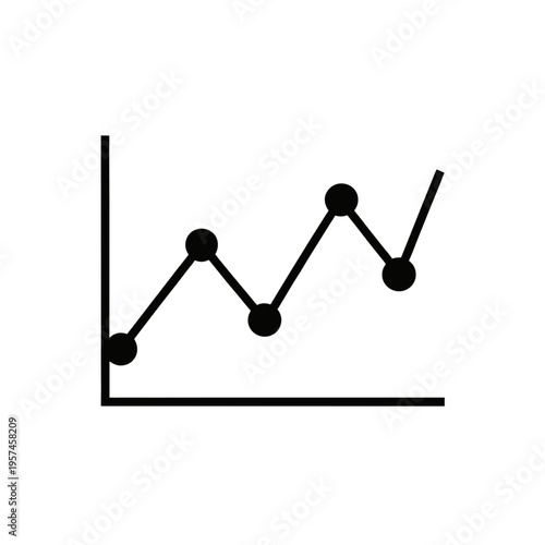 Line graph showing upward trend with minor fluctuations in data points