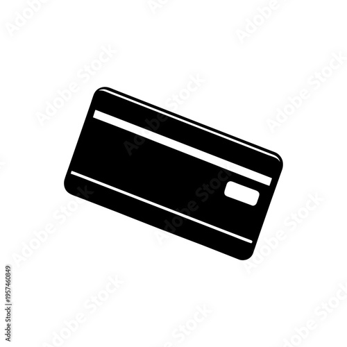 Black magnetic stripe card with embossed details