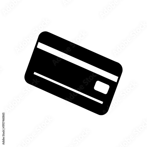 A sleek black and gray modern credit card icon design