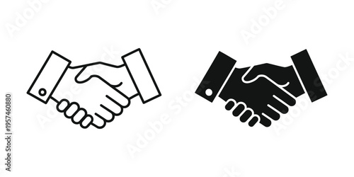 handshake agreement business partnership deal vector illustration flat design