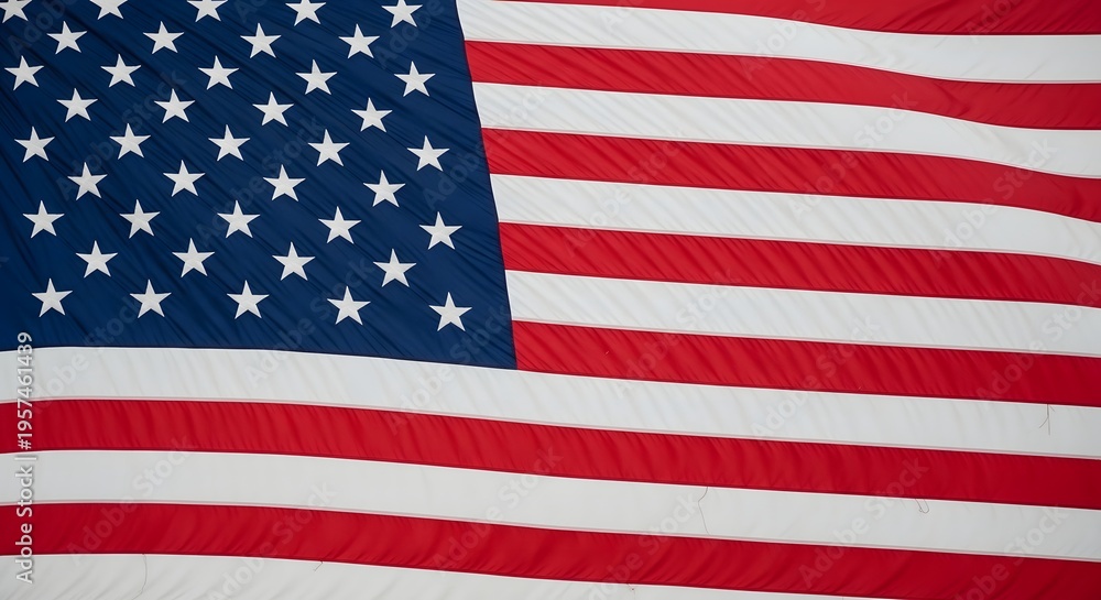 Obraz premium American flag close up with red white and blue colors and stars