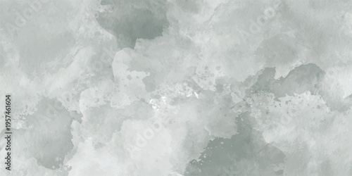 Abstract light grey watercolor background with smoky marble texture.