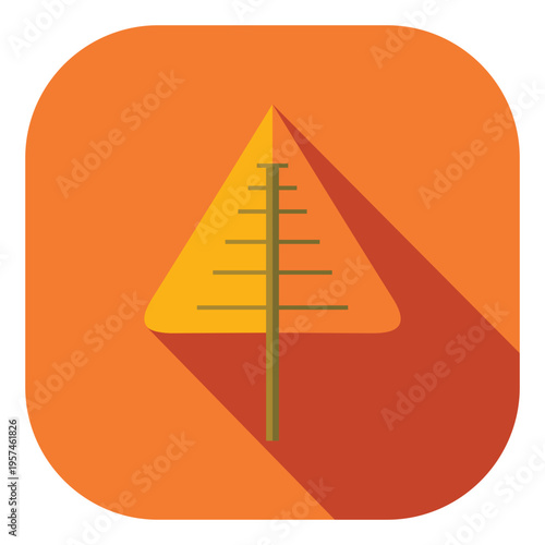 Orange square tree icon