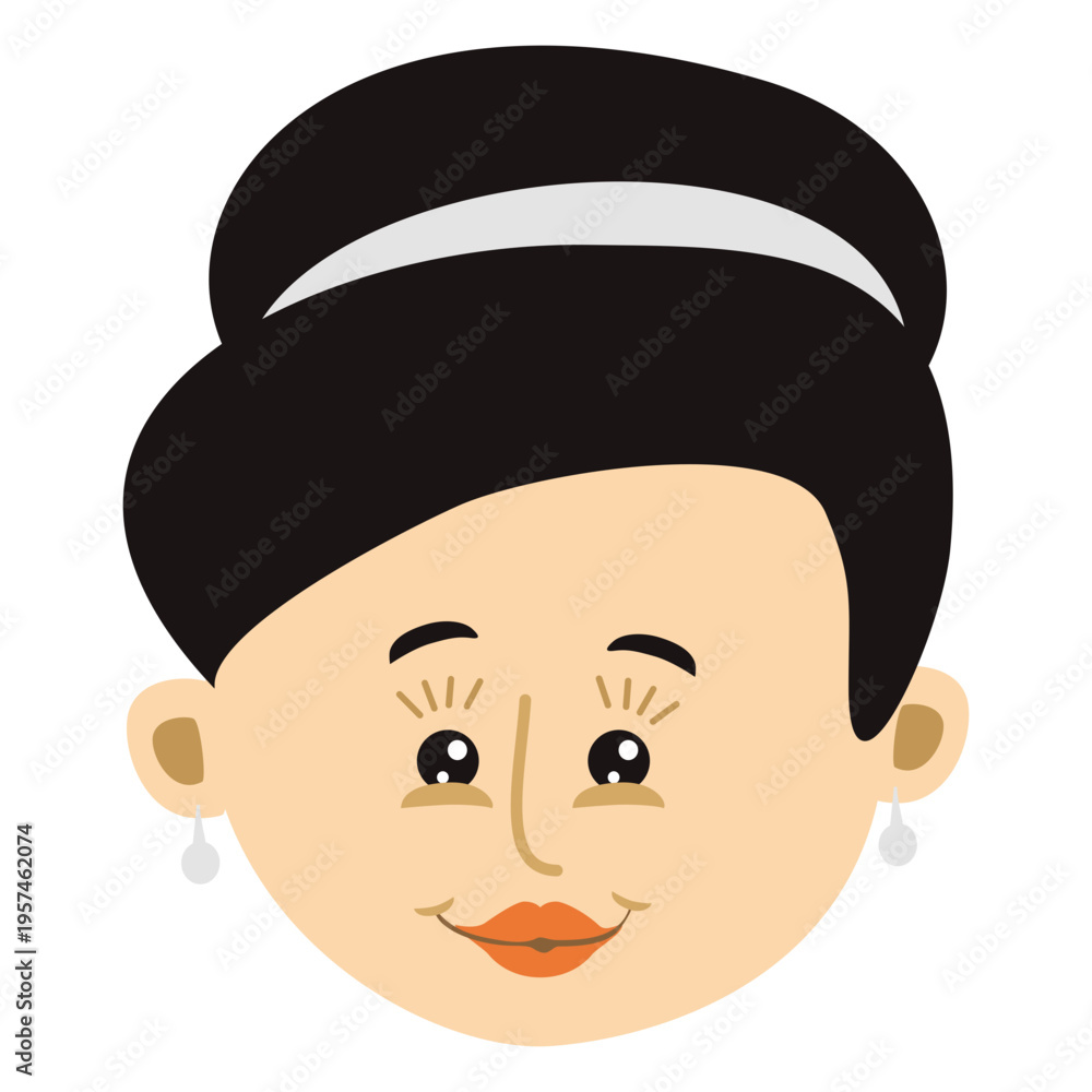 Obraz premium Female head cartoon