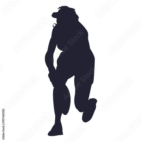 Female tennis player silhouette