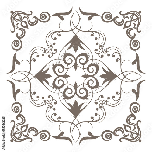 Floral ornamented corner decoration