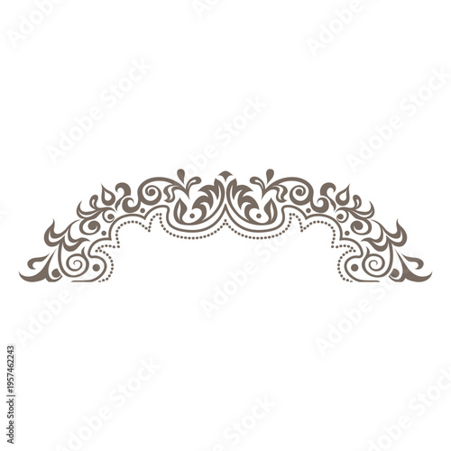 Floral ornamented round frame