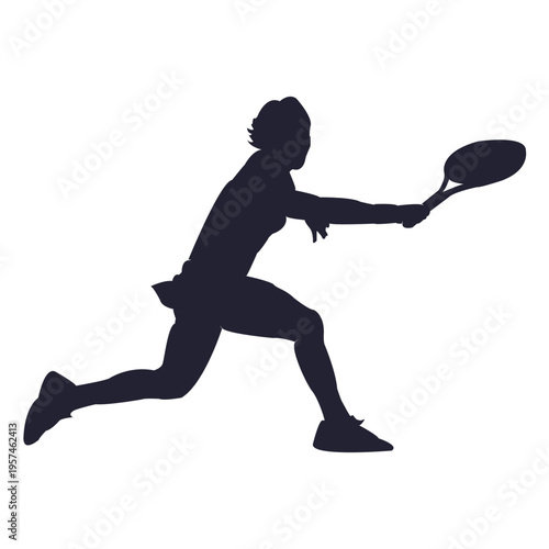 Girl tennis player silhouette