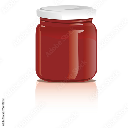 Glass jam jar