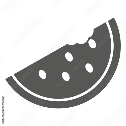 Half sliced watermelon pizza icon