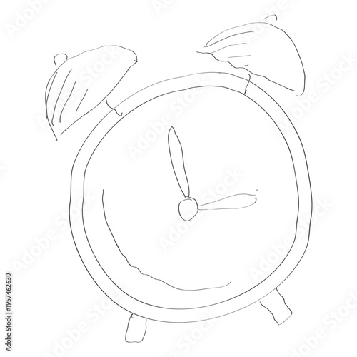 Hand drawn alarm clock