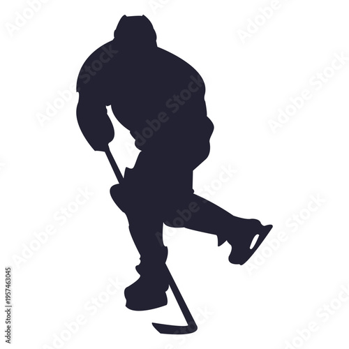 Male Ice hokey player silhouette
