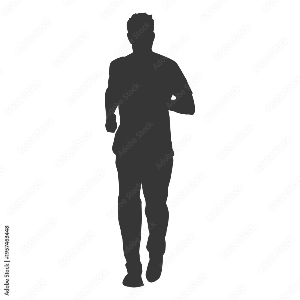 Obraz premium Man jogging silhouette 2