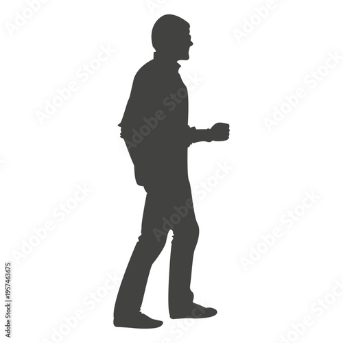 Man walking silhouette 14