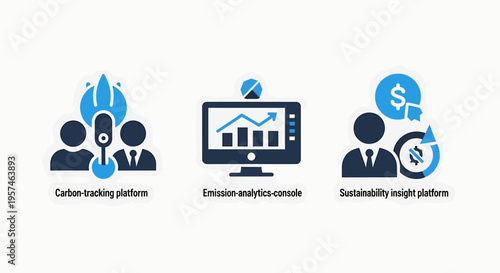 Team collaboration, data visualization, and profitability icons for financial growth
