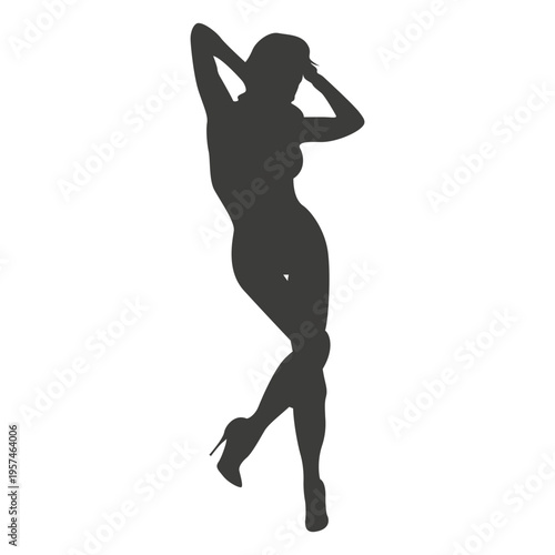 Nude woman silhouette