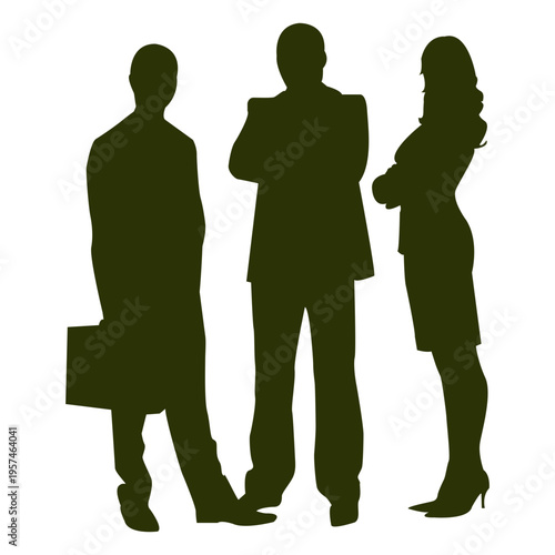 Office collegues meeting silhouette