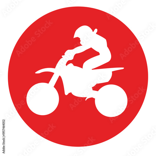 Offroad motocross circle icon