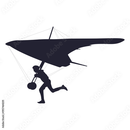 Paragliding silhouette