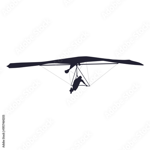 Paragliding sport silhouette