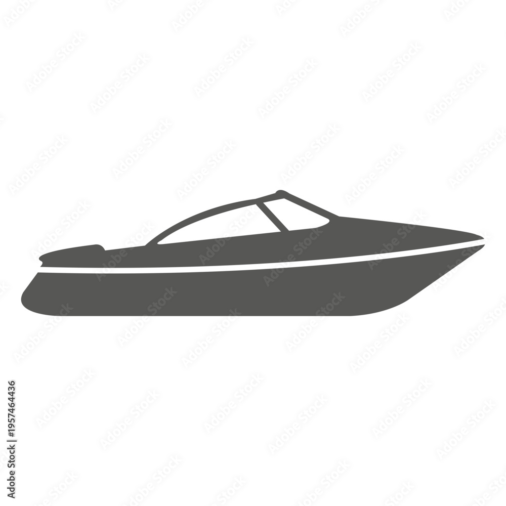 Naklejka premium Racing speedboat icon