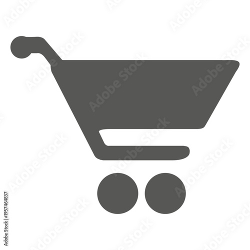 Canvas Print Shopping cart silhouette icon