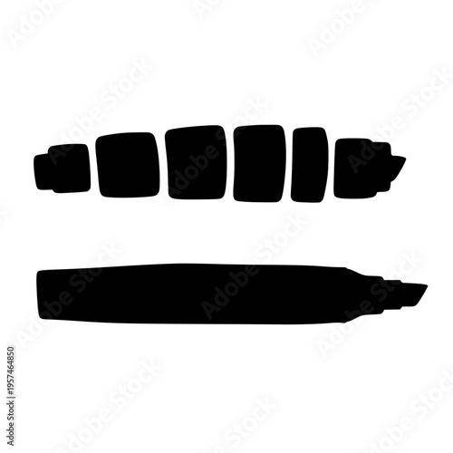 A black eyeliner and eyeshadow makeup brushes Vector, illustration