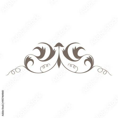 Simple ornamented swirls decoration