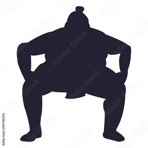Sumo fighter silhouette