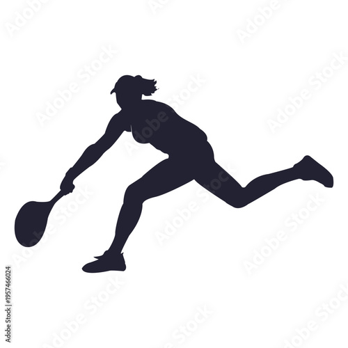 Tennis player female silhouette 1