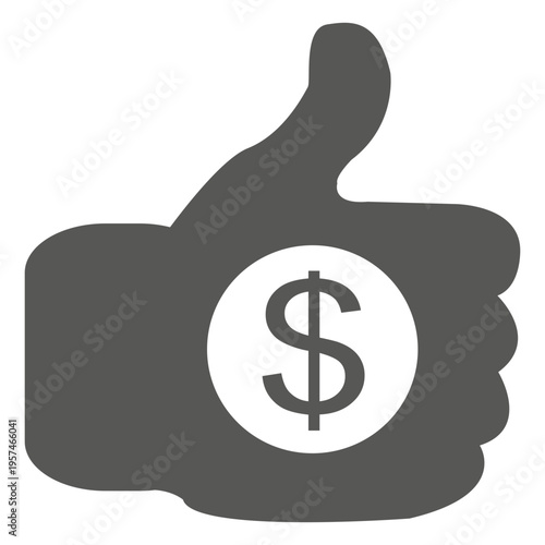 Thumbsup dollar icon