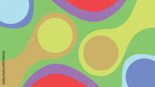 Vibrant abstract art with colorful circles and shapes
