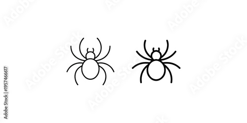 Spider icon outline creepy crawly arachnid symbol insect simple illustration for halloween and nature creepy crawly illustration simple icon