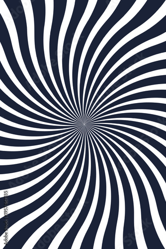 Dark Navy and White Swirling Sunburst Pattern abstract background