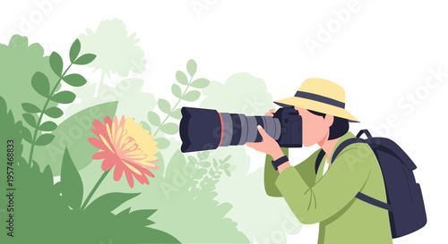 Photographer Captures Delicate Flower in Lush Green Nature Scene