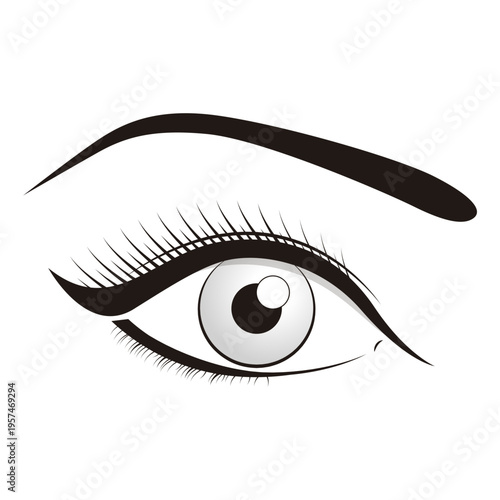 Black and white eye make up