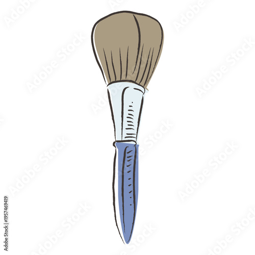 Hand-drawn make up brush