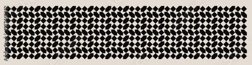  Black and white geometric pattern vector background for banners, textiles and interior design.