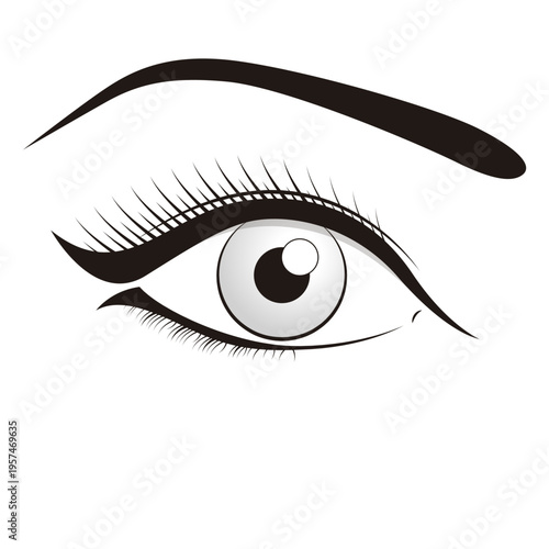 Woman eye make up