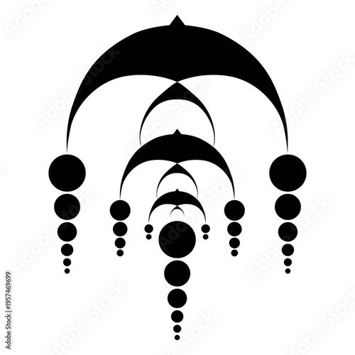 Abstract cascading crop circle