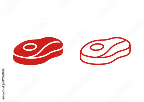 steak flat icon set
Vector flat icon set isolated on a white background